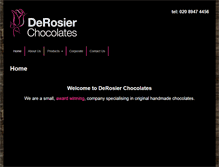 Tablet Screenshot of derosierchocolates.com